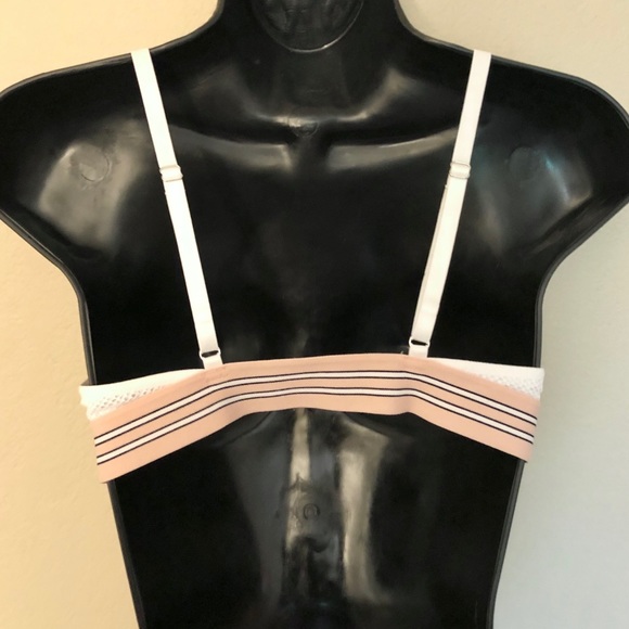 NWT F21 White and Pink Netted Bralette - Picture 9 of 9